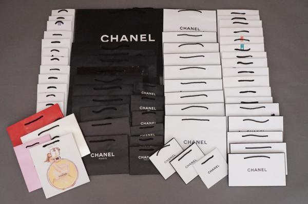 CHANEL シャネル 紙袋 ショッパー 大中小 白黒 約60点 セット CHANEL