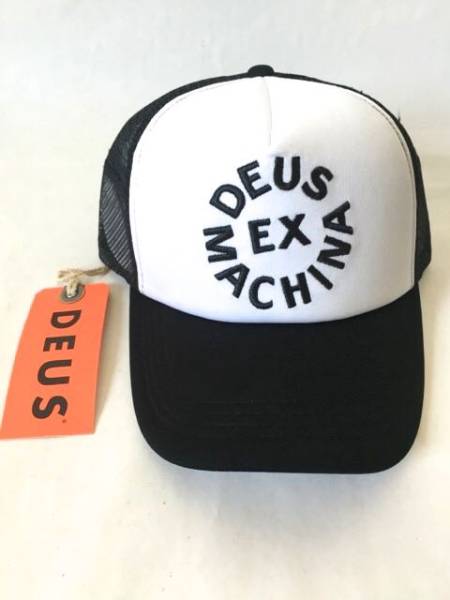 新品 デウス Deus Ex Machina キャップ 帽子 cap 黒文字