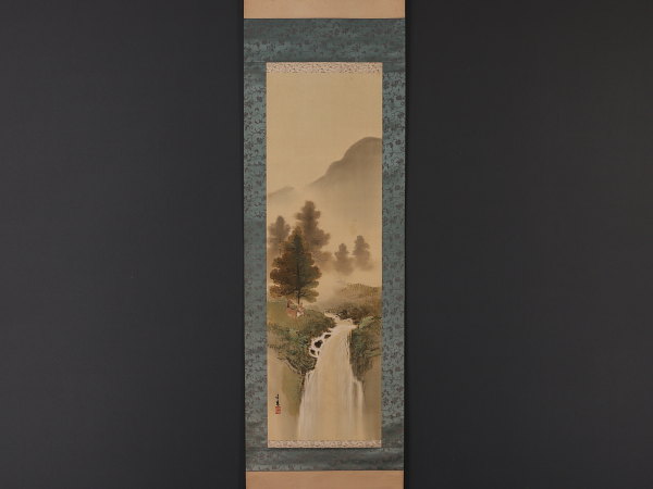 華秋 春景山水図 布袋屋掛軸B-252 | MIKAS-HUNDEPHYSIO.DE