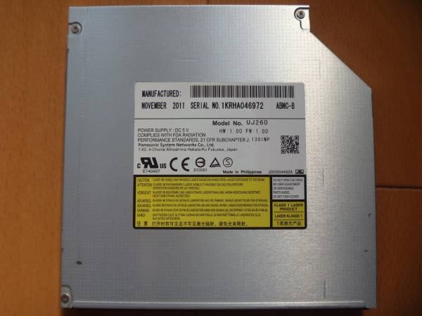 Panasonic 内蔵Blu-Layドライブ UJ260 動作品