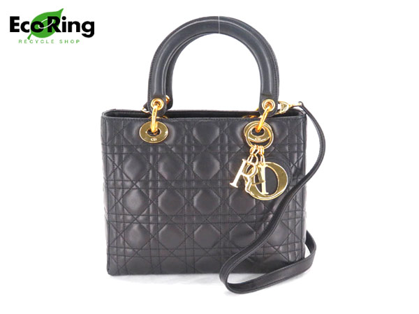 1円 美品 ディオール レディディオール 2WAY ハンドバッグ GK746