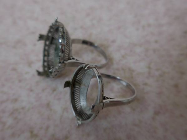 PM刻印　指輪２個　9.5ｇ　つぶし