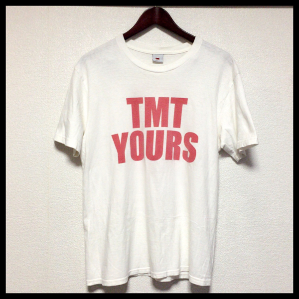 TMT ティーエムティー TシャツL YOURS BIG3 白×ピンク キムタク