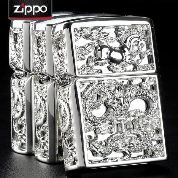 送料無料 和柄龍馬モデル 海外限定 zippo 激レア 超重厚 BOX付