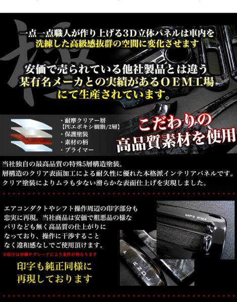 デリカ D5系 インテリアパネル ピアノブラック⁄カーボン 21Pセット