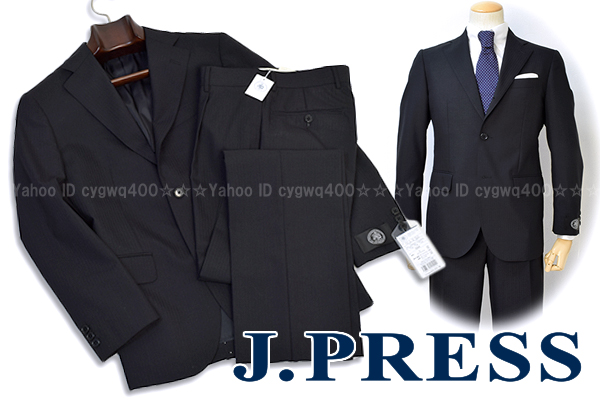 129新品7.4万 ジェイプレス 段返り3BシャドウストライプスーツA4