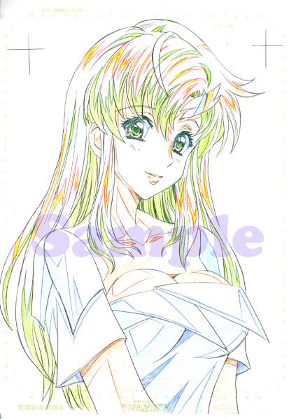 かわらじま晃直筆イラストサイン色紙　ラクス　クライン 片励会】かわらじま晃直筆原稿色紙「SEED/ラクス」原画付き(サイン