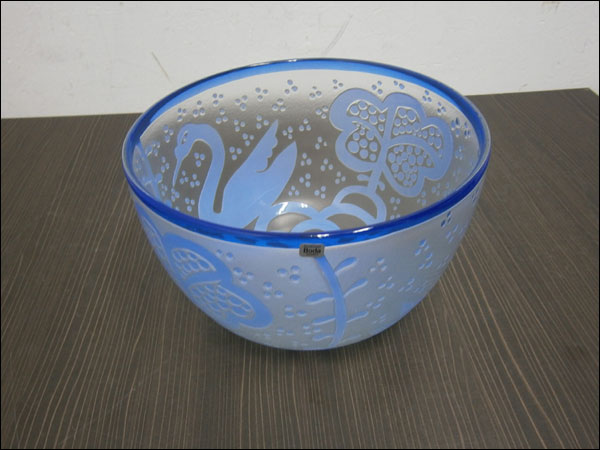 □得々□美品/北欧/Boda Sweden/Bertil Vallien/ガラスボウル/ボダ