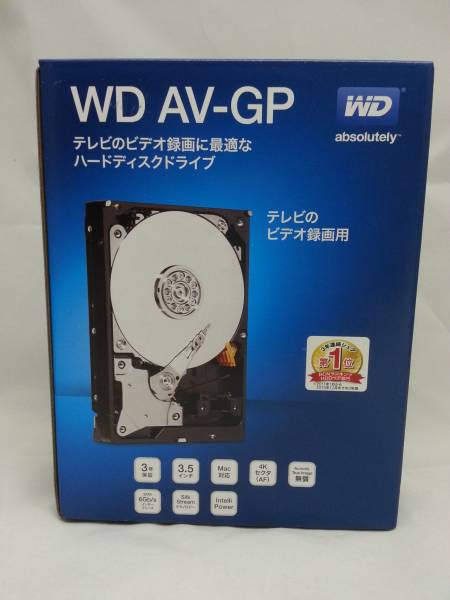 新品 Western Digital 長時間稼働用HDD WD AV-GP 2TB WD20EURX