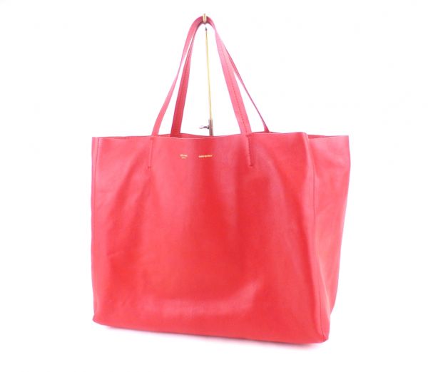 2408 美品 CELINEセリーヌ ホリゾンタル カバ トート レッド