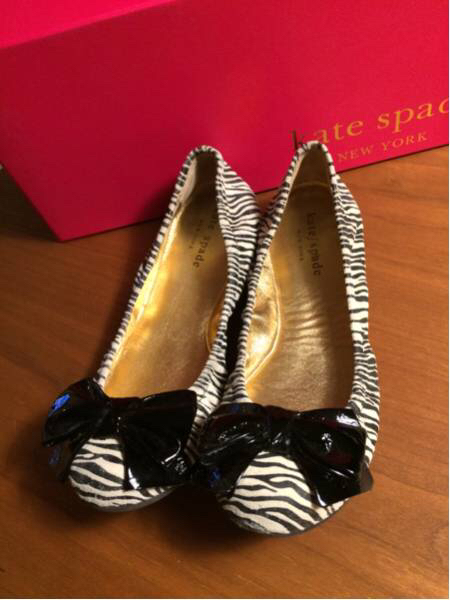 Kate Spade プードルモチーフ フラットシューズ Kate Spade プードルモチーフ フラットシューズ L76801372 セ