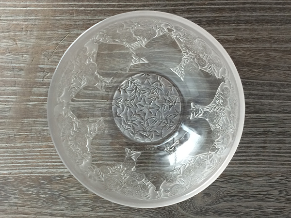 ラリック クリスタル ガラス 18cm ボウル ハンド カット ガラス