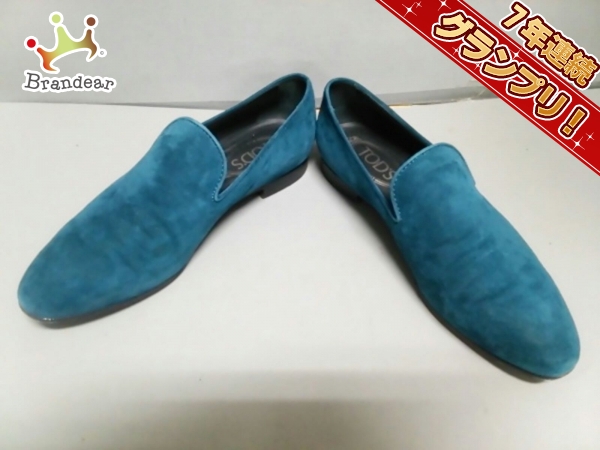 トッズ シューズ 37 レディース グリーン スエード TOD'S