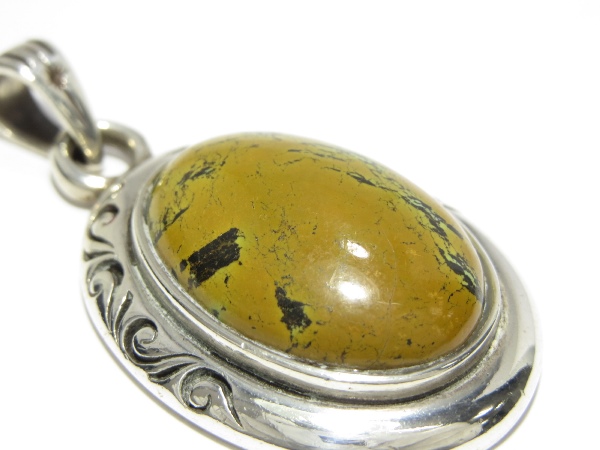 SAAD サード ストーン シルバー アラベスク ペンダント トップ