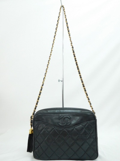 シャネル ヴィンテージ ショルダーバッグ 黒 中古708大ACE12