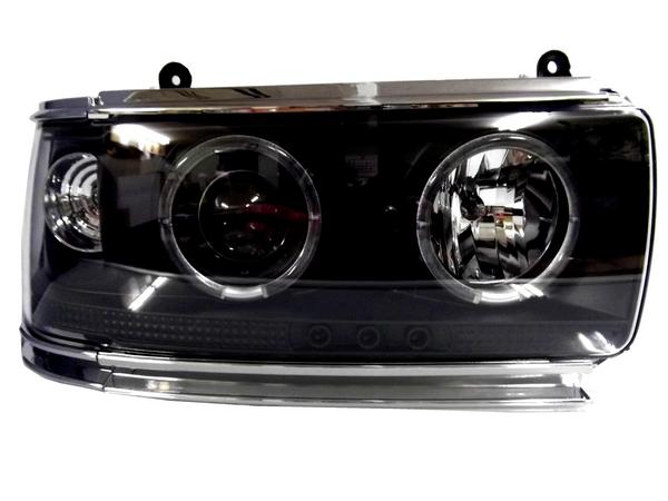 送込 ランクル 80 LED イカリング ヘッド ライト ランプ メッキ