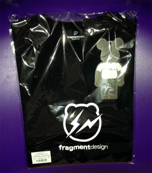 BE@RTEE fragment design-LOGO　Tシャツ 黒 M 新品 hf BE@RBRICK