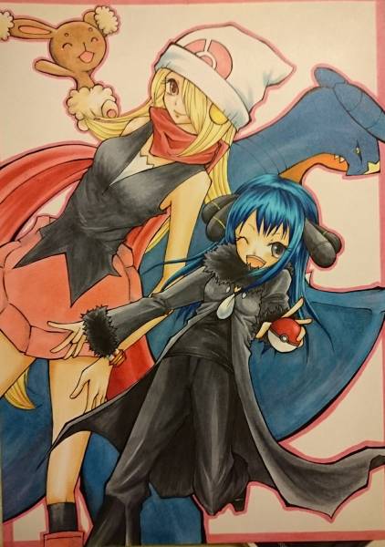 手描きイラスト ポケモンdp シロナ ヒカリ B５ 手描きイラスト 売買されたオークション情報 Yahooの商品情報をアーカイブ公開 オークファン Aucfan Com