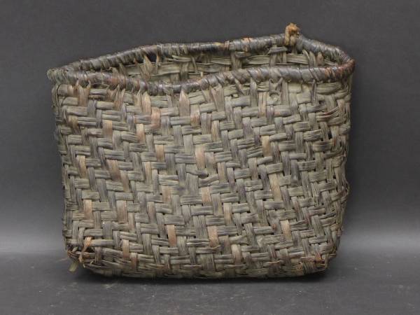 □山形 古い山葡萄籠 古民具リメイク素材