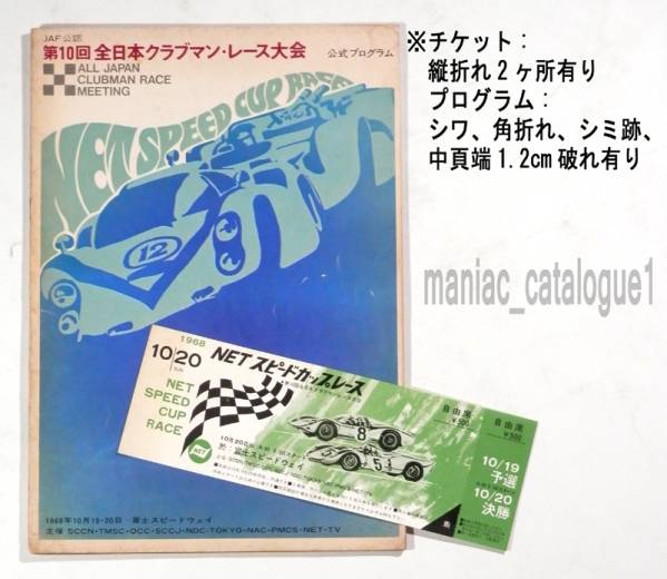 富士スピードウェイ JAF プログラム 全日本クラブマンレース大会
