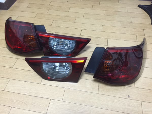 トヨタ マークx 130社外テールランプ スモークファイバーLED マークX