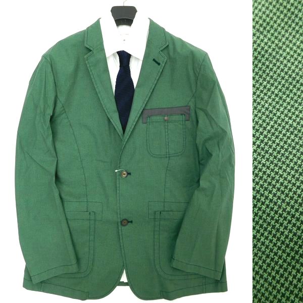 軽快感 シンプルライフ 千鳥 ストレッチ アンコンジャケット L