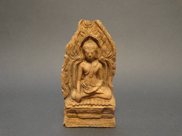 SAWAN4314 ☆タイ・アユタヤ出土 テラコッタ仏陀奉納版