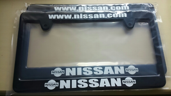 nissan 日産ナンバーフレーム ２枚組 スタンス ユーロ ヘラフラ