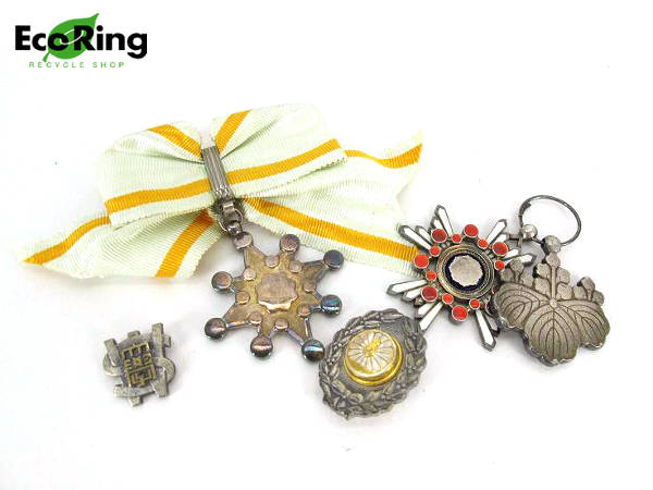 1円 支那事変 勲章 小物 計4点セット CH989