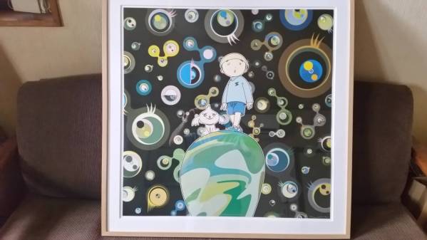 村上隆　めめくらげ　オフセットリトグラフ　直筆サインあり