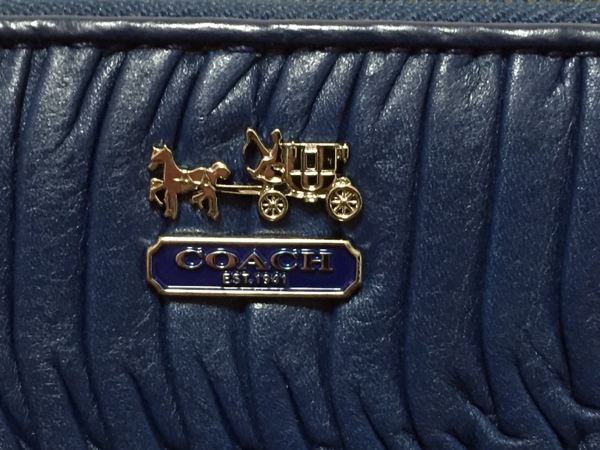 COACH】 未使用 長財布 ブルー