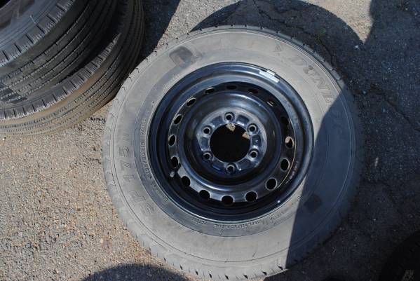 DUNLOP SP175N 195/80R15 107/105 J15×6J 6穴 15インチ タイヤ