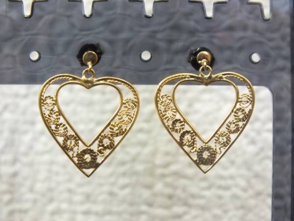 18金 ハートピアス ゴールド K18刻印あり