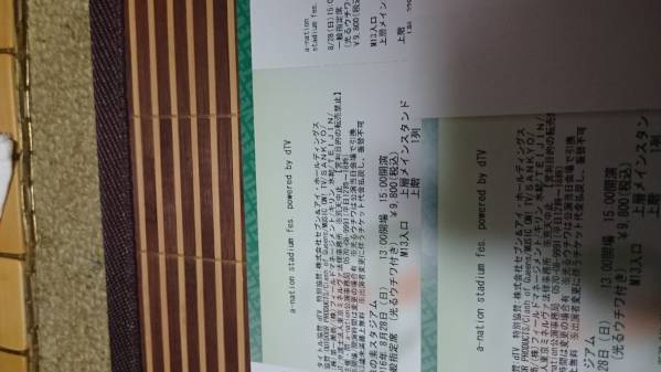 a-nation 8/28 味の素 上層 1列 1～2枚