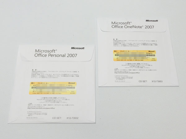 ◆Microsoft Office Personal 2007 ／ OneNote 2007 OEM 正規品