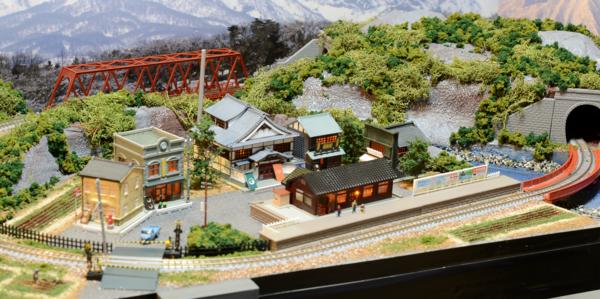 鉄道模型Nゲージミニジオラマ 昭和の田舎の夏休み LED夜景作品 Nゲージ