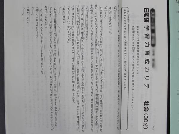 日能研 カリテ 4年生 2012年度後期3回分＋特別テスト等2回分