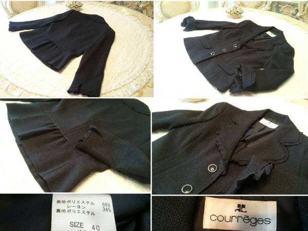 Kコレクション】courregesクレージュ紺スーツ11お受験面接 クレージュ 