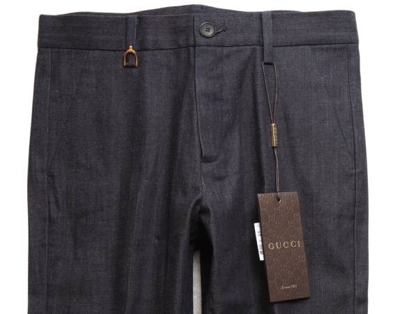 新品12万【グッチ GUCCI】秀逸50’s アンクル丈 デニムパンツ 36