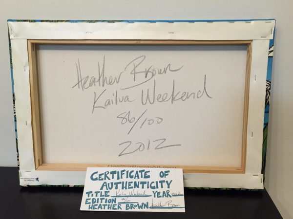 【値下げしました】　ヘザーブラウン 大判ジグレー　Kailua Weekend ヘザーブラウン「Kailua Weekend」ジクレー版画 – アートプリント