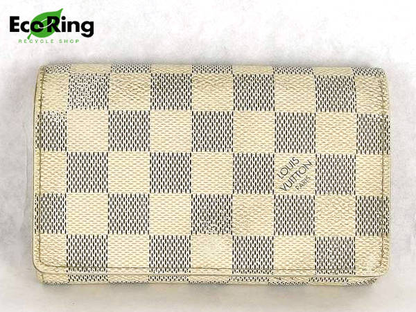 1円 ヴィトン N61744 ダミエアズール L字ファスナー 財布 AJ844