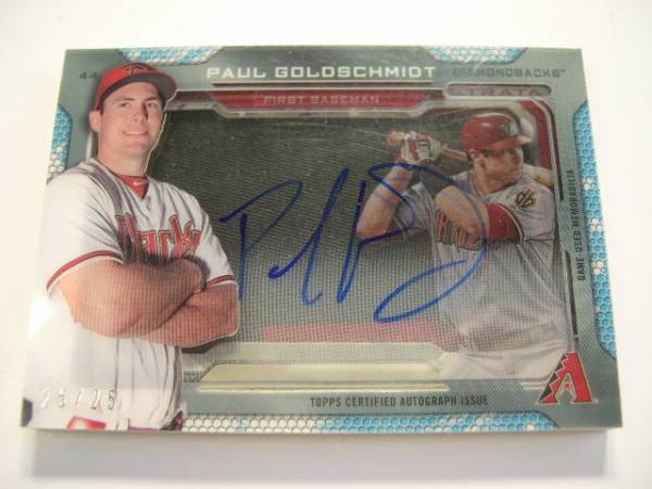 ポール・ゴールドシュミット 直筆サイン topps PAUL GOLDSCHMIDT5枚