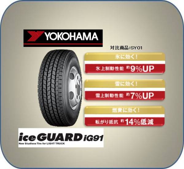 iG91 205/80R17.5 120/118 ヨコハマ ＬＴ スタッドレス 税込Y17.