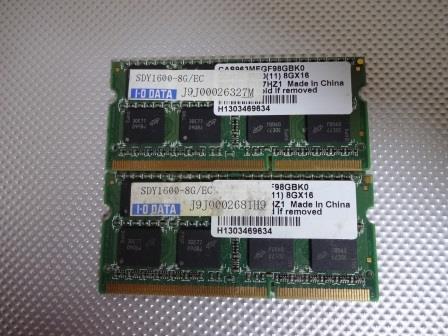 I-O DATA■SDY1600-8G■SODIMM DDR3 PC3-12800 ■16G