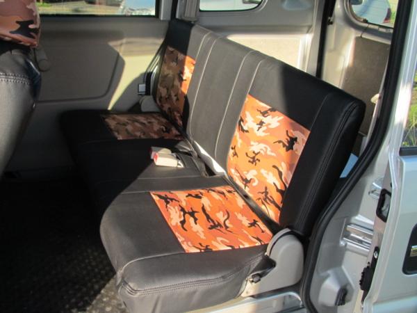キャリイ　DA63T　シートカバー　ブラウン迷彩　限定　前期