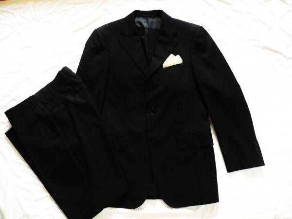 定価21万☆GQ掲載! バーバリーブラックレーベル最高級スーツ黒M 正規店