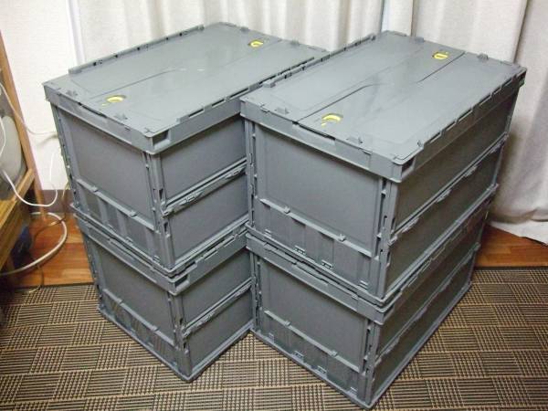 薄型折りたたみコンテナ 50L グレー TRUSCO トラスコ中山 オリコン 