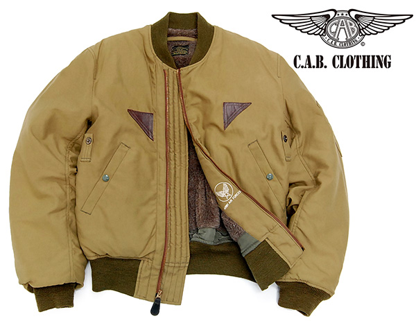 美品 キャブCAB ウールボア B-15A フライトジャケット カーキ/40