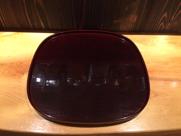 【輪島塗】未使用品 溜塗 盆 漆器 漆芸 蒔絵 沈金