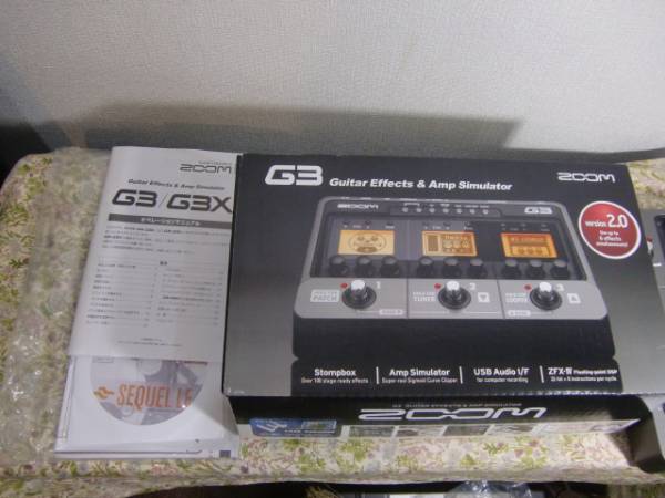 ZOOM G3 v.2.10 箱、アダプター、取説付属　美品